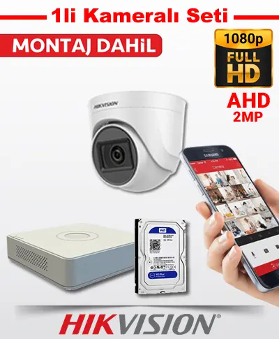 Hikvision AHD 1li Kamera Sistemi Seti