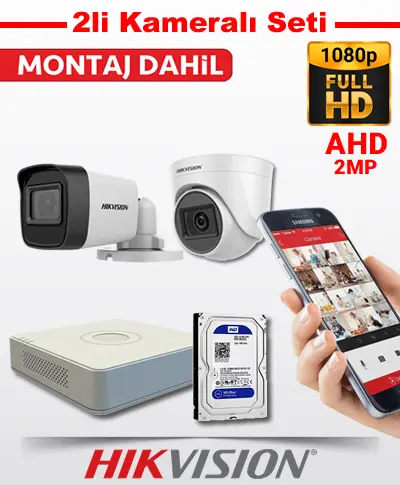 Hikvision AHD 2li Kamera Sistemi Seti